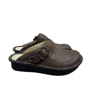 Alegria Seville Oiled Brown Clog Size 37 US 7-7.5 NEW